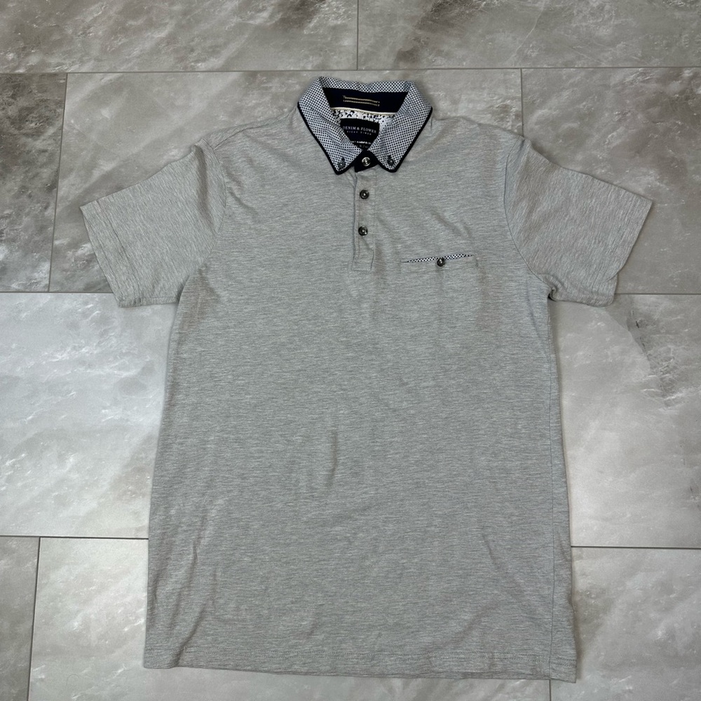 Ricky Singh Polo Shirt Size S Men's Cotton Grey Cactus Casual Summer Comfy
